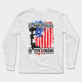 'In Loving Honor of the Heroes' Awesome Navy Army Long Sleeve T-Shirt